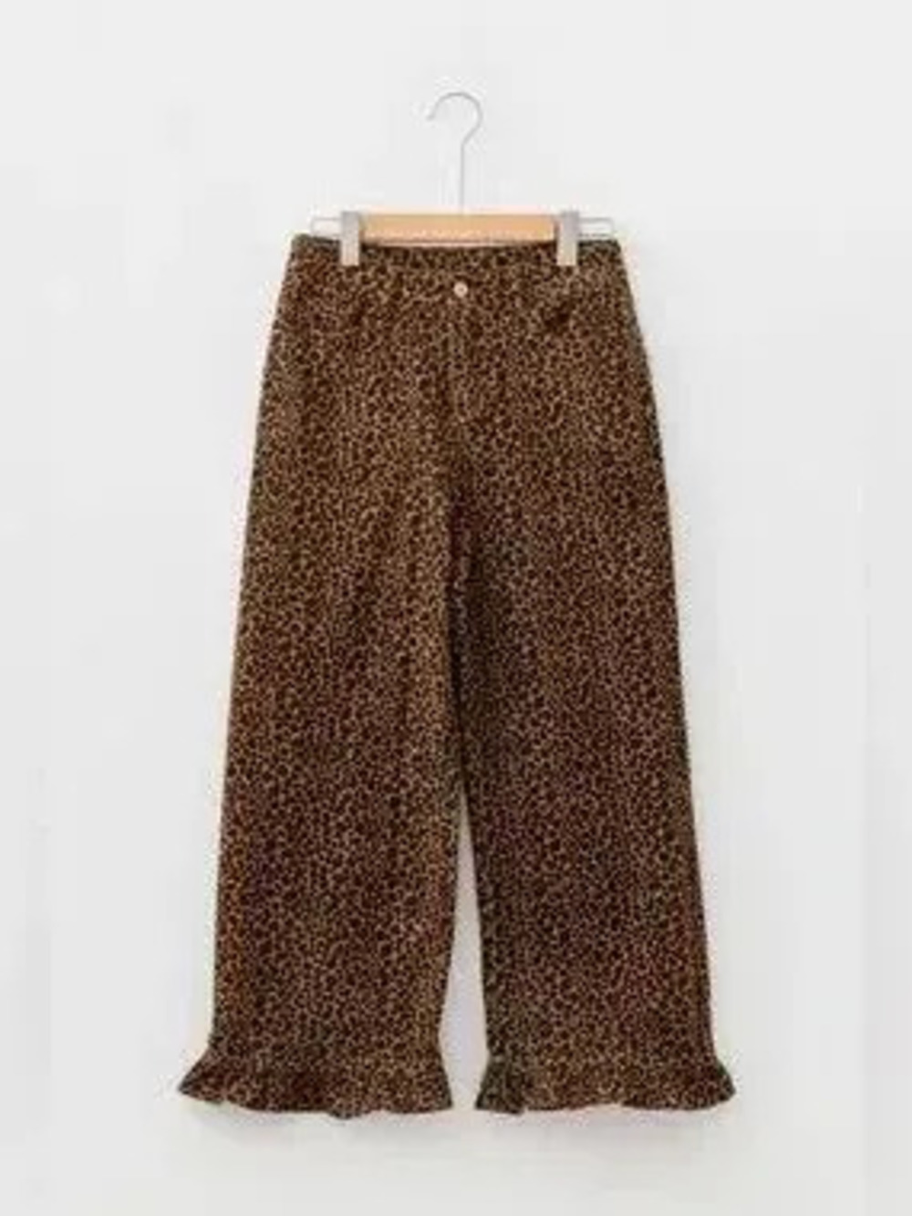 Leopard Print Ruffled Hem Shift Jeans - Picture 7 of 9